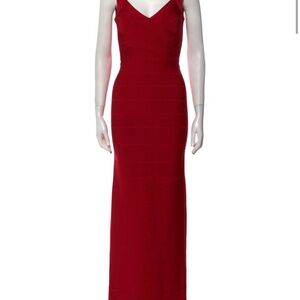 Herve Leger Red bodycon Maxi Dress